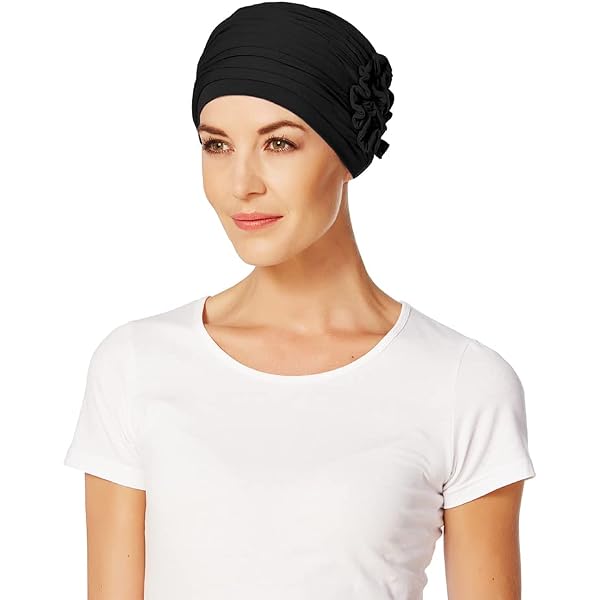 Christine Headwear Lotus-Uni Bamboo Turban For Women - Rose, One Size (55-61 Cm), Ruffled Floral Design