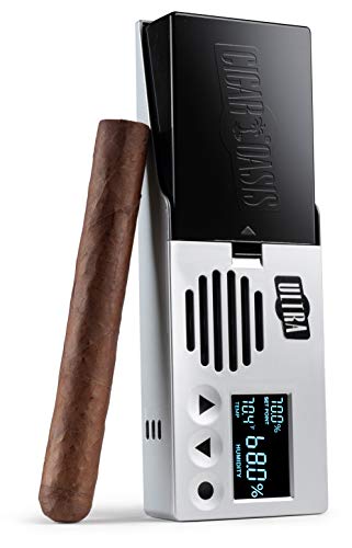 Cigar Oasis Ultra 3.0 Electronic Humidifier for 50-100 Cigar Count Desktop Humidors - Slim Sleek Profile with lid Mount Option - The Original Set it and Forget it humidification Solution