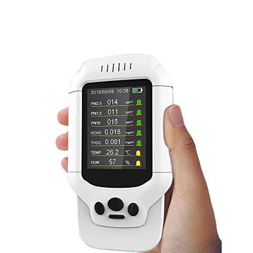 SODIAL Air Quality Pollution Tester,Temperature And Humidity Meter, Sensor, Detect Pm2.5/Pm10/Pm1.0 M Icron Dust, Test Indoor Tvoc Volatile Organic Compound Gas - Thumbnail 6
