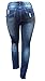 STUDIO Q WOMENS PLUS SIZE BLUE DENIM JEANS WITH STUDS Skinny PANTS