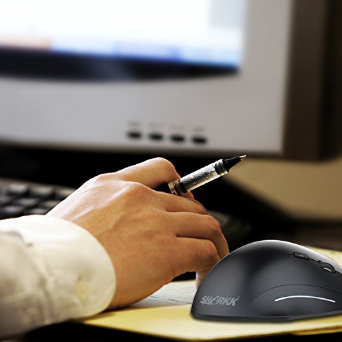 SHARKK Vertical Mouse 2.4 GHz Wireless Ergonomic Optical Tracking Computer and Laptop Mouse