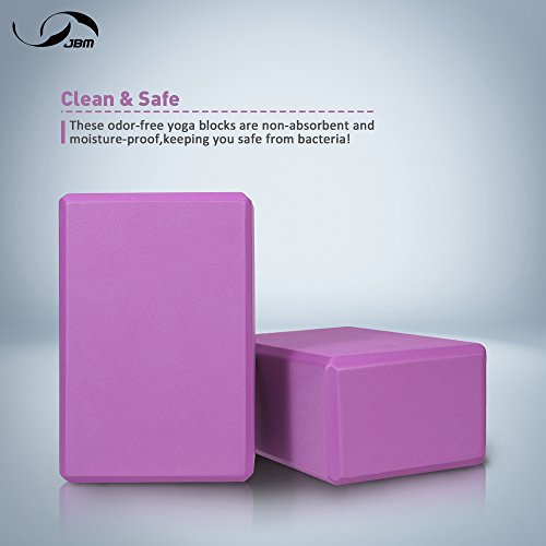 JBM-Yoga-Block-2-pack-Plus-Strap-Cork-Yoga-Block-Yoga-Brick-6-colors-High-Density-EVA-Foam-Yoga-Block-to-Support-and-Deepen-Poses-Lightweight-Odor-Resistant-and-Moisture-Proof-with-Metal-D-Ring