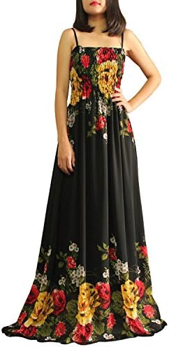sachin and babi light blue dress Maya Black Floral Embroidered Blouson Sleeve Maxi Dress main image 1