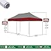 Eurmax USA Premium 10'x20' Pop-up Canopy Tent Commercial Instant Canopies Shelter with Heavy Duty Wheeled Carry Bag Bonus 4 Sand Bags(White)
