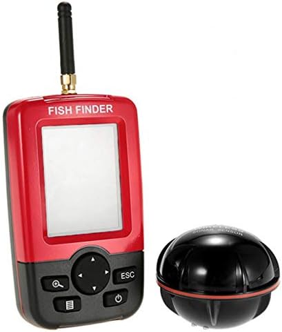 Ruiboury Portable Fish Finders Muddy Water Fishing Tools Echo Detection Wireless Fishing Sensor LCD Backlit Screen Display