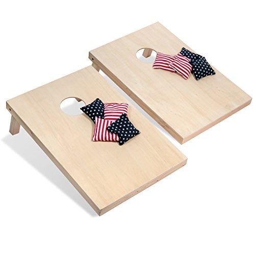 image for Tailgating Pros Cornhole Boards - 4'x2' & 3'x2' Cornhole Game w/Carryi