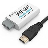 Wii to HDMI Converter PORTHOLIC Output Video &amp; 3.5mm Audio Wii2HDMI Adapter with 5ft High Speed HDMI Cable Support All Wii Display Modes to 720P/1080P HDTV&amp;Monitor