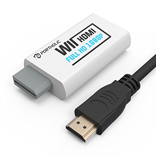 Wii-to-HDMI-Converter-PORTHOLIC-Output-Video-35mm-Audio-Wii2HDMI-Adapter-with-6ft-High-Speed-HDMI-Cable-Support-All-Wii-Display-Modes-to-720P1080P-HDTVMonitor
