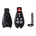 ECCPP M3N5WY783X IYZ-C01C 2X Uncut Keyless Entry Remote Key Fob Shell Case for C hrysler 300 for D odge Journey Grand Caravan for J eep Commander Grand Cherokee for V w Routan 7 Buttons