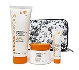 Serious Skincare Serious C3 Plasma Night Trio C-Restore Vitamin C Ester Night Cream, C Eye Vitamin C Ester Eye Beauty Treatment and C Clean Vitamin C EsterFacial Cleanser with Bonus Cosmetic Case