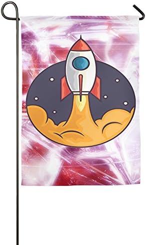 Flying Rocket House Flags,Decorative Flags,Outdoor Flags,Yard Flag,Home Flag