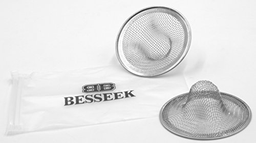 2 pcs Heavy Duty Stainless Steel Slop Basket Filter Trap, 2.75" Top / 1" Mesh Metal Sink Strainer,Perfect for Kitchen Sink/Bathroom Bathtub Wash basin Floor drain balcony Drain Hole