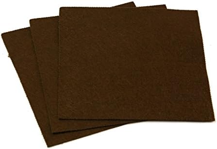 MINERVACrafts Sticky Back Self Adhesive Acrylic Felt Fabric 18" Square Burnt Sienna Brown - Each