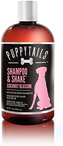 Puppytails Shampoo & Shake Conditioning Shampoo for Dogs Sulfate-free - Coconut Blossum (16 Ounces)