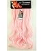 S-noilite Clip in Hair Extensions Wave Curly Natural Synthetic Hairpiece 145G Thick 24 inch Light Pink for Women