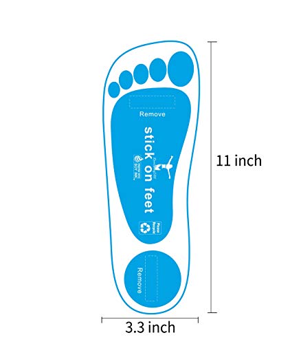 Blue 60 Pairs(120feets) Premium Disposable Stick on Feet Spray Sunless Tanning Sole Protector