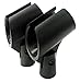 Axe Microphone Clips 5/8'' Male Wireless Mic Holder 2-Pack - Black - Universal Microphone Clip