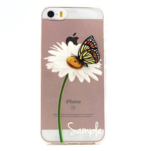 WwweÂ® Iphone SE Case, Iphone 5 Case, Iphone 5S Case, Butterfly Kissing Cover with a Phone Bracket and Anti-dust Plug