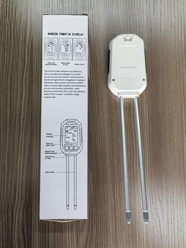 YAMRON Soil Moisture Meter, 7-in-1 Digital Plant Water&Soil with EC/TDS/Fertility/PH/TEMP/MOIS/Sunlight Intensity Backlight LCD Display Soil Test Meter for Gardening, Farming and Outdoor Plants