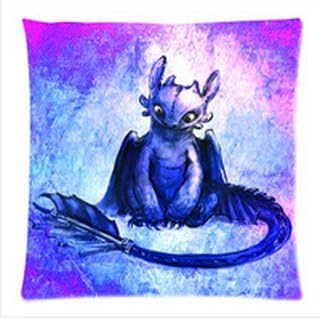 How to Train Your Dragon Throw Pillow Case Design Pillowcase Pillow Sham 18"x18" Two Sides