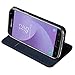 Samsung Galaxy J7 2018 Case,Galaxy J7 V 2nd Gen / J7 Aero / J7 Aura / J7 Crown / J7 Top / J7 Refine / J7 Eon / J7 Star Case,DUX DUCIS PU Leather Flip Folio Case (Deep Blue)