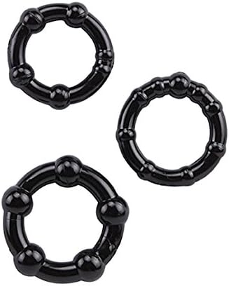 Waterproof Silicone Delay Control Cockrings PenisRing 3Pcs Set