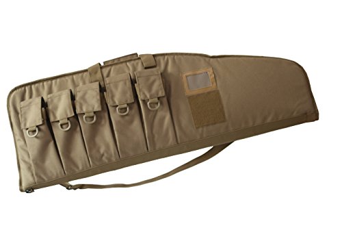 ARMYCAMOUSA Rifle Bag Outdoor Tactical Carbine Cases Water dust Resistant Long Gun Case Bag with Five Magazine Pouches for Hunting Shooting Range Sports Storage and Transport (38" Tan)