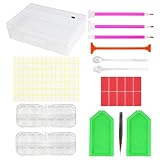 DIY Diamond Painting Tools Embroidery Storage Boxes，Cross Stitch Tools Accessory Case Set (23 Pieces)