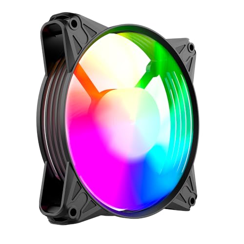 Gabinete Gamer CLANM Grodd Night com 5 Fans RGB, Vidro Temperado, Micro ATX Mini ITX, Airflow Otimizado, GPU 320mm, Preto