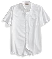 Goodthreads Men's Short-Sleeve Solid Oxford Shirt, White, X-Large
