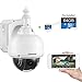 Dericam Outdoor WiFi IP Security Camera, PTZ Camera, 4X Optical Zoom, Auto-Focus, 1.3 Megapixel, White (S1-64G)
