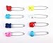 Coolrunner Assorted Color Plastic Head Baby Safety Pins Safety Locking Baby Cloth Diaper Nappy Pins 50 pcs (Animal Clip)