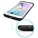 Galaxy S6 Edge Battery Case: Stalion Stamina Rechargeable Extended Charging Case (Jet Black) 3500mAh Protective Charger Cover with LED Charge Indicator Light