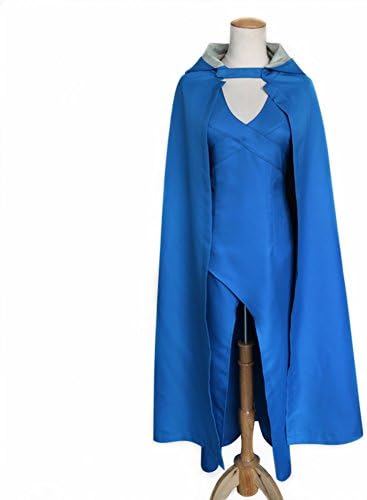 Game of Thrones Halloween Costumes Daenerys Targaryen Women Dress and cloak Stormborn Unburnt Mother of Dragons Costume Halloween (M)