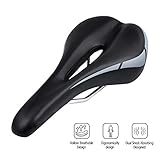OUTERDO Bike Saddle Mountain Bike Seat Breathable Comfortable Bicycle Seat with Central Relief Zone and Ergonomics Design Fit for Road Bike and Mountain Bike
