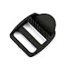Blue ELF ®20 PCS 3/4" (20mm)Black Plastic Trapezium Buckles for Belt Packback With Free Cable Organizer