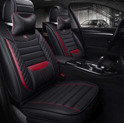 red and black car seat