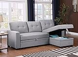 FurGenius L-Shape Convertible Sleeper Sectional