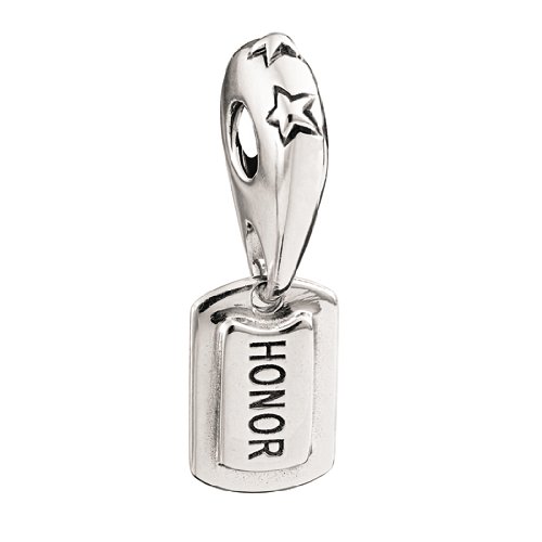 Buy Authentic Chamilia Sterling Silver Charm "Honor Military Tag" 2010