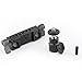 CAMVATE 15mm Rod Clamp Railblock Articulated 1/4 Hot Shoe Mount Mini Ball Head for Camear Flash Bracket Holder(Black) - 1145