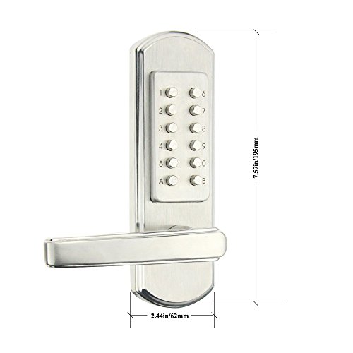 New Mechanical Door Lock Digital Code Keyless Keypad Security Entry