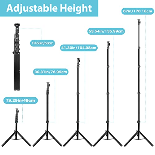 UBeesize 67" Phone Tripod Stand & Selfie Stick Tripod, Extendable Cell