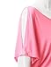 TWINTH Drape Tunic Top Plus Size Loose Fit Cut Out Off Shoulder PINK M