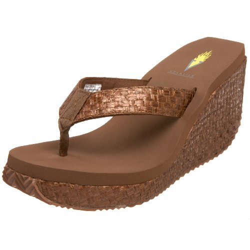Volatile Women's Cha-Ching Wedge Sandal,Bronze,9 M US