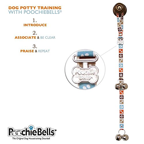PoochieBells Original Housetraining & Potty Time Dog Doorbell w/ Pet Industry Endorsed Training Guide. Know when it's potty time for your pooch. Handcrafted in the USA
