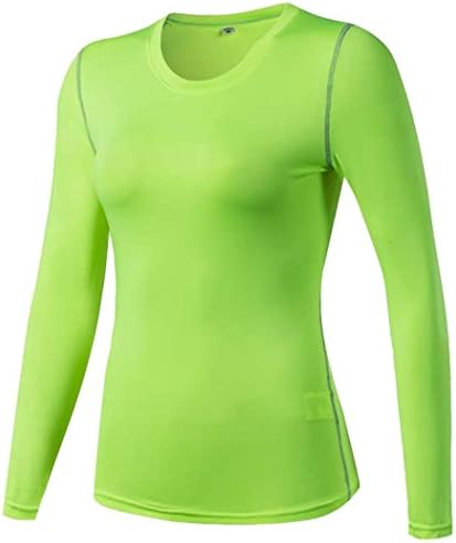 ChenHang Womens Comfort Long Sleeve T-Shirt Underscrub Tee (Green, M)