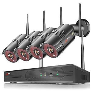 [Expandable 8CH+1TB HDD] ANRAN Wireless Home Security Camera System, 1080P 8 Channel NVR Surveillance System with 4pcs…