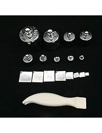 Bekith 17 piezas de peso de precisión 10 mg 3.53 oz de acero de precisión Kit de peso de calibración con pinzas para balanza digital, escala de joyas