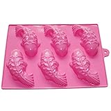 X-Haibei 8-Cavity Koi Carp Fish Soap Chocolate Jello Gelatin Molds Homemade Supplies
