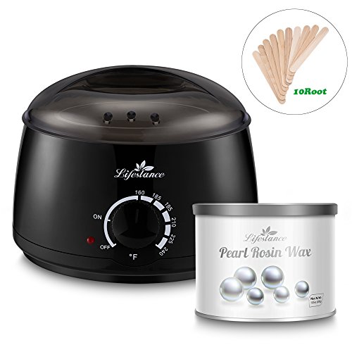 Lifestance Wax Warmer Hair Removal Home Waxing Kit with 10.5 Oz Pearl Rosin Brazilian Body Hard Wax Beans and 10 Wax Applicator Sticks(At-home Waxing) - Thumbnail 5